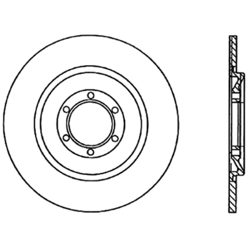 CENTRIC PARTS 121.02003 C-Tek Standard Brake Rotor