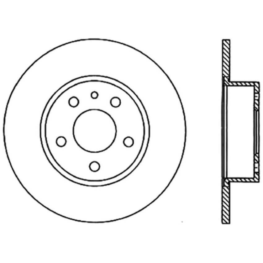 CENTRIC PARTS 121.02007 C-Tek Standard Brake Rotor