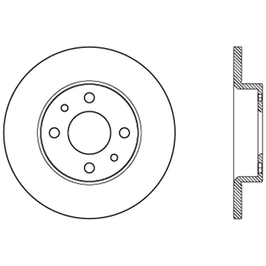 CENTRIC PARTS 121.04001 C-Tek Standard Brake Rotor