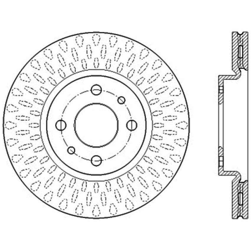 CENTRIC PARTS 121.04002 C-Tek Standard Brake Rotor