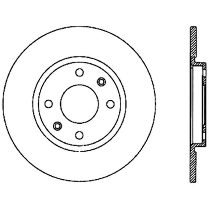 CENTRIC PARTS 121.10008 C-Tek Standard Brake Rotor