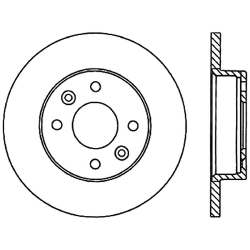 CENTRIC PARTS 121.11005 C-Tek Standard Brake Rotor