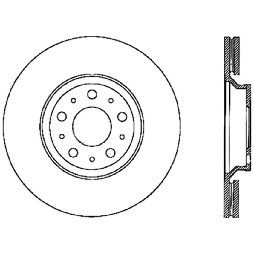 CENTRIC PARTS 121.20020 C-Tek Standard Brake Rotor