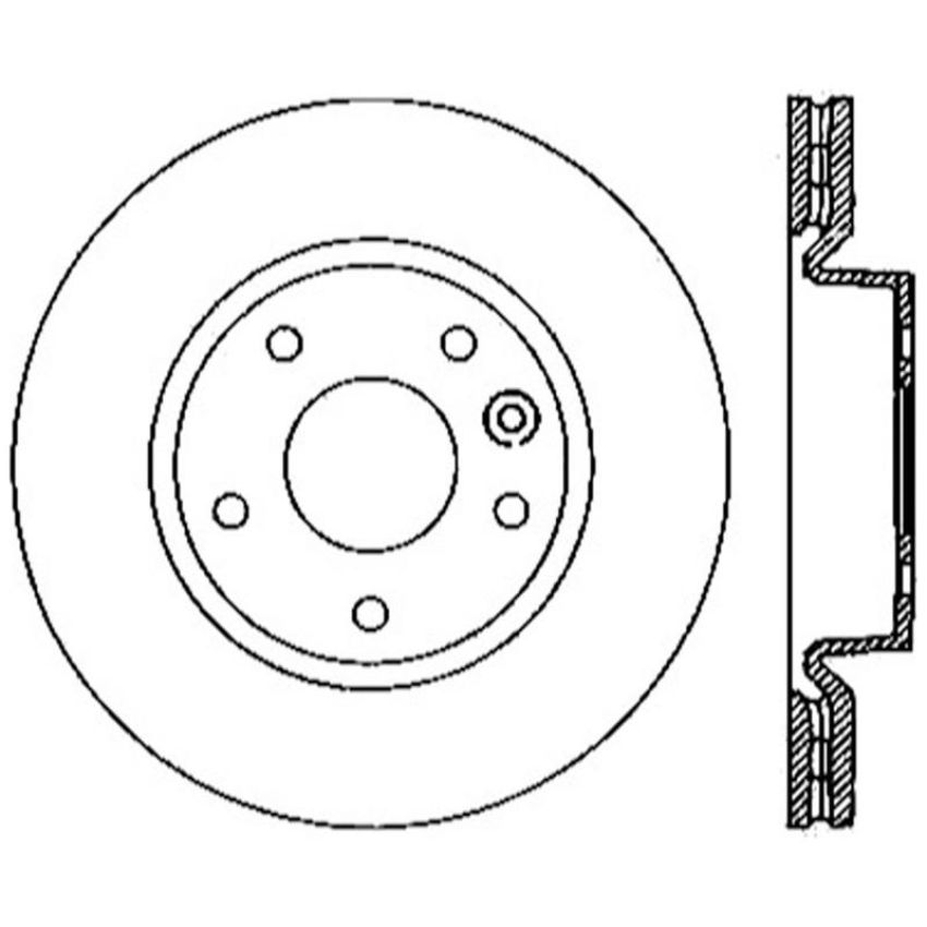 CENTRIC PARTS 121.22011 C-Tek Standard Brake Rotor
