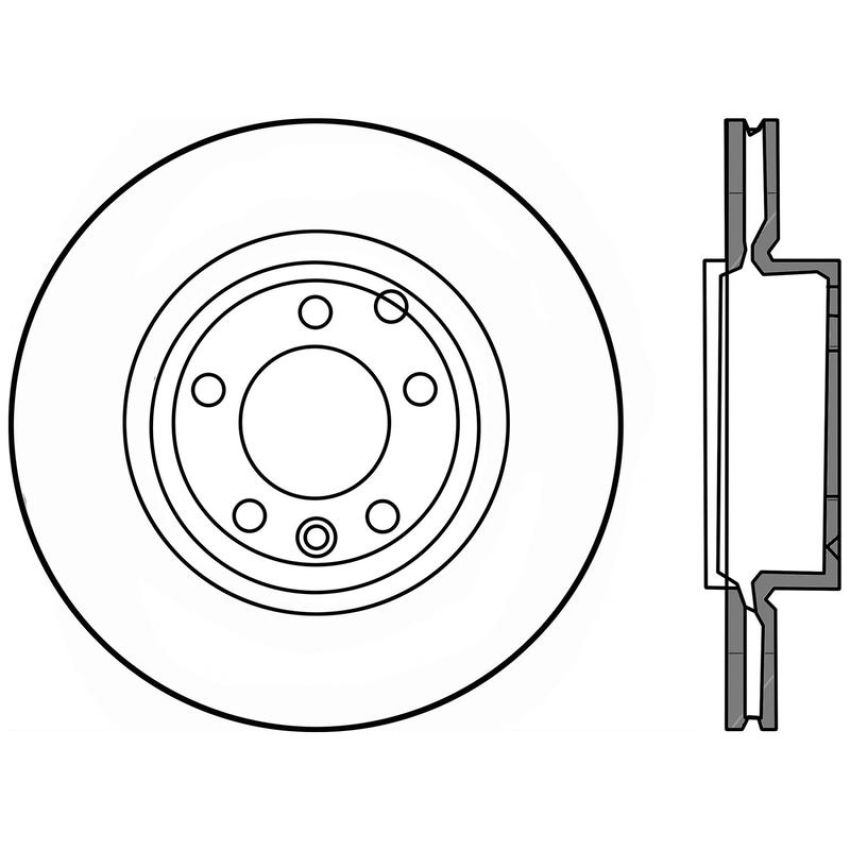 CENTRIC PARTS 121.22018 C-Tek Standard Brake Rotor