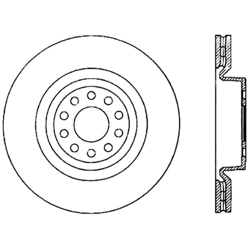 CENTRIC PARTS 121.33092 C-Tek Standard Brake Rotor
