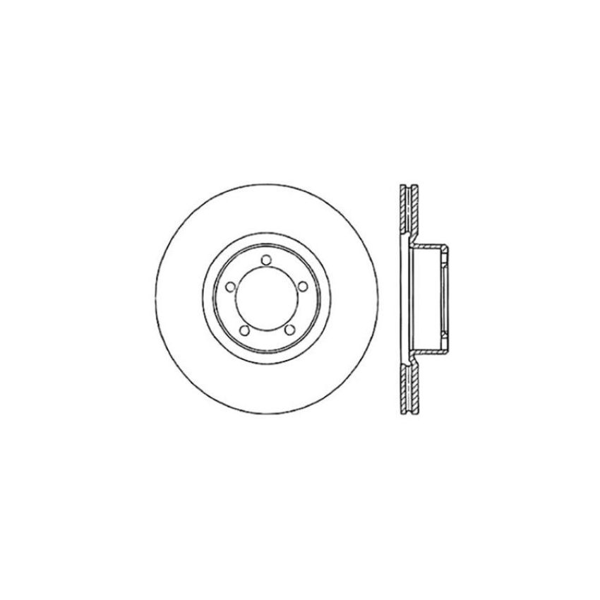 CENTRIC PARTS 121.34005 C-Tek Standard Brake Rotor