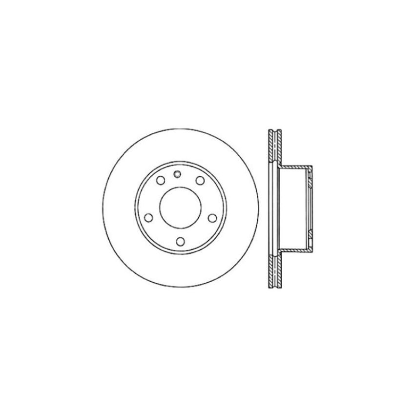 CENTRIC PARTS 121.34008 C-Tek Standard Brake Rotor