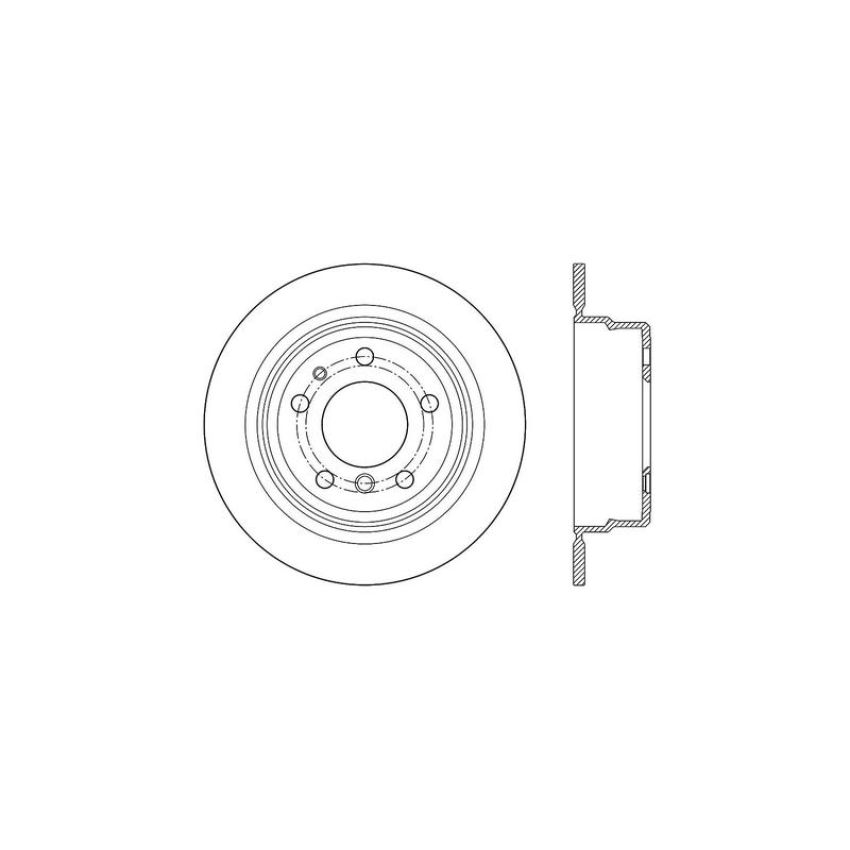 CENTRIC PARTS 121.34017 C-Tek Standard Brake Rotor