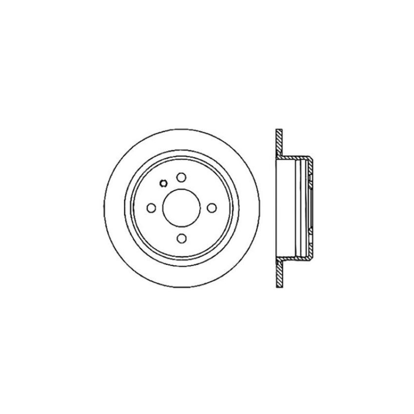 CENTRIC PARTS 121.34019 C-Tek Standard Brake Rotor