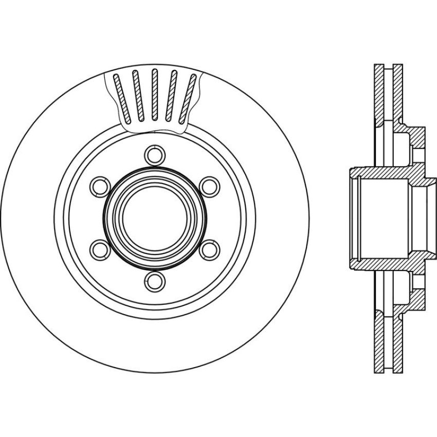 CENTRIC PARTS 121.65128 C-Tek Standard Brake Rotor
