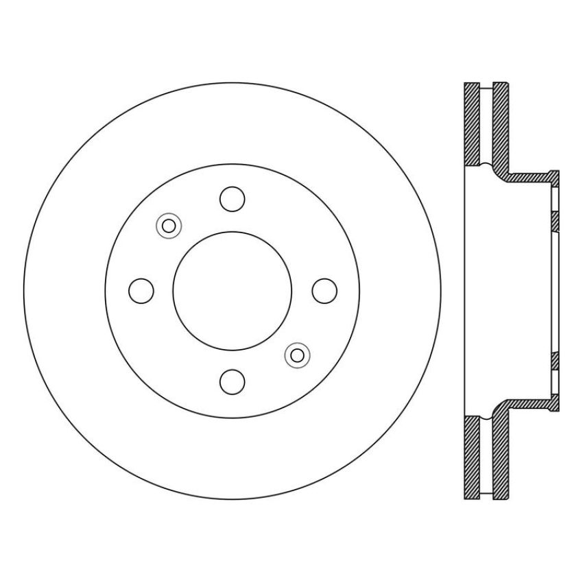 CENTRIC PARTS 121.99082 C-Tek Standard Brake Rotor