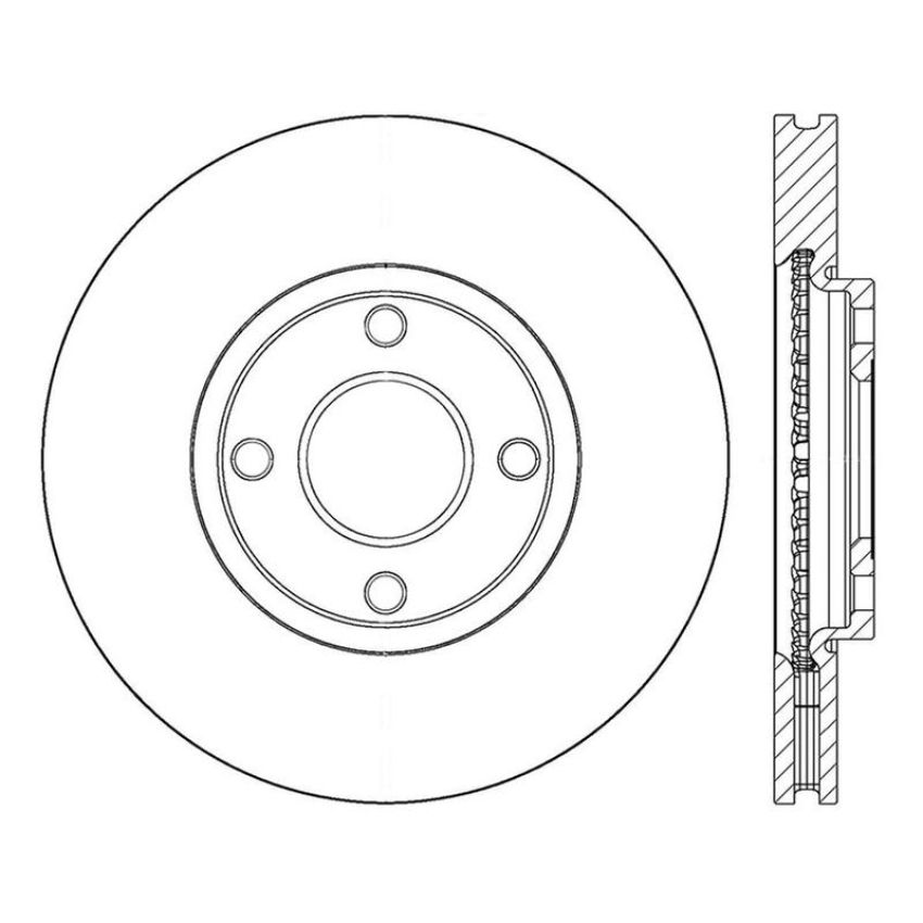 CENTRIC PARTS 121.99087 C-Tek Standard Brake Rotor