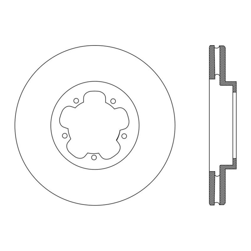 CENTRIC PARTS 121.99088 C-Tek Standard Brake Rotor