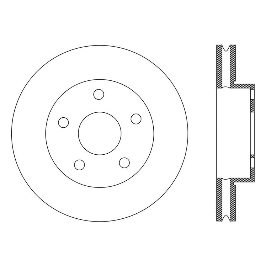 CENTRIC PARTS 121.99100 C-Tek Standard Brake Rotor