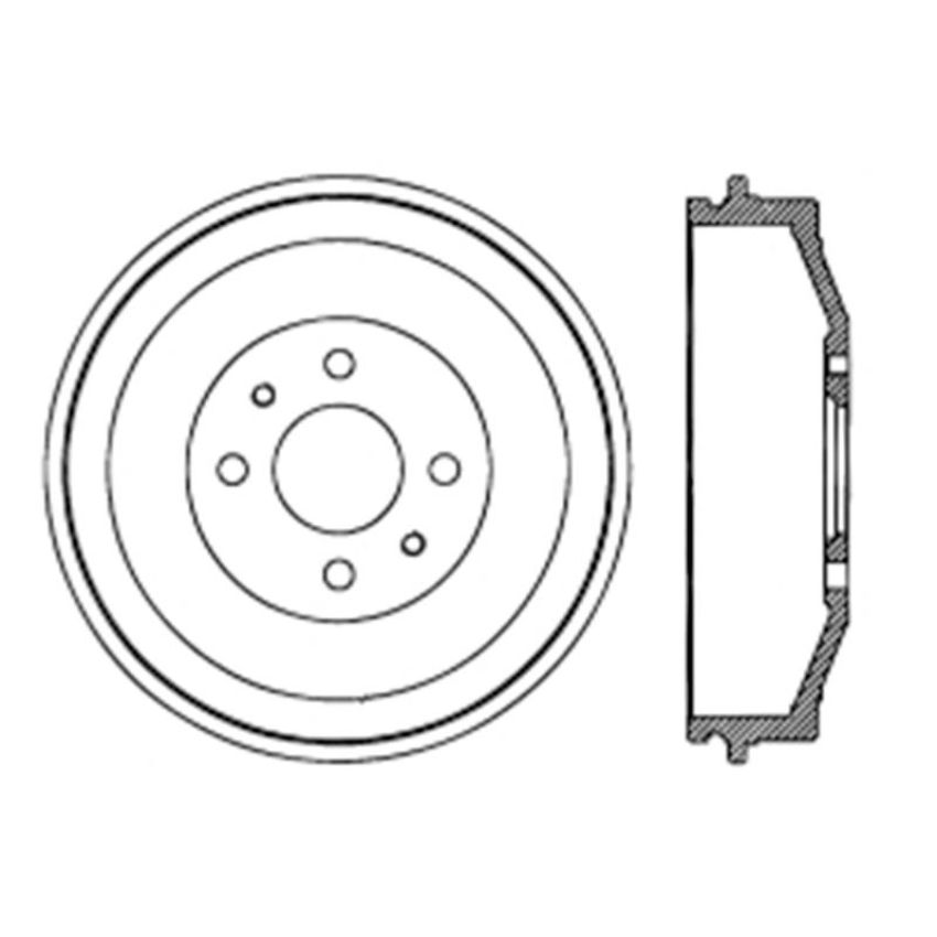 CENTRIC PARTS 122.04001 Centric Premium Brake Drum