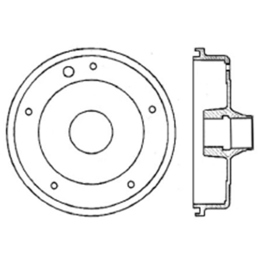 CENTRIC PARTS 122.33002 Centric Premium Brake Drum