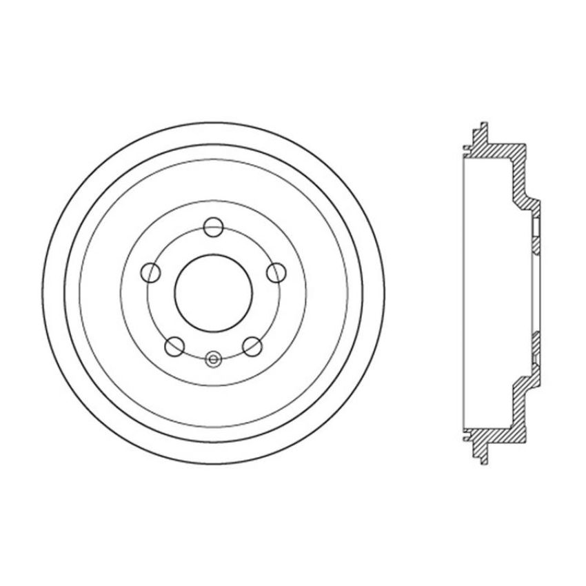 CENTRIC PARTS 122.33020 Centric Premium Brake Drum