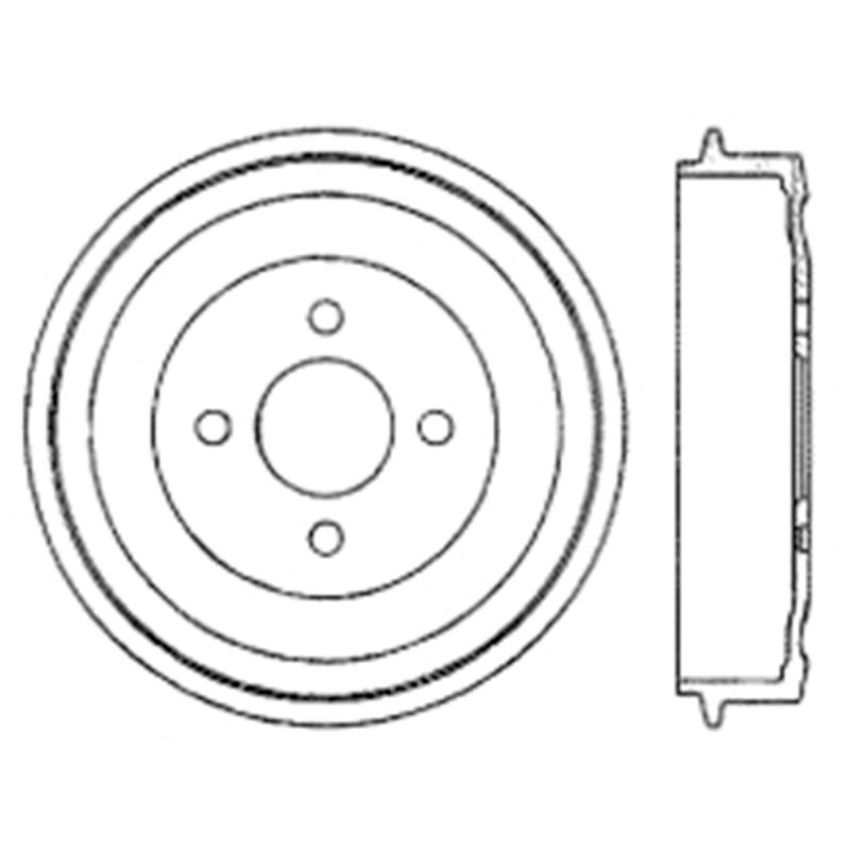 CENTRIC PARTS 122.34002 Centric Premium Brake Drum