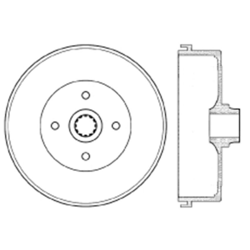 CENTRIC PARTS 122.37000 Centric Premium Brake Drum