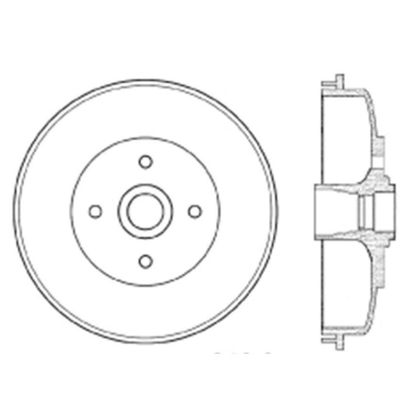 CENTRIC PARTS 122.40005 Centric Premium Brake Drum