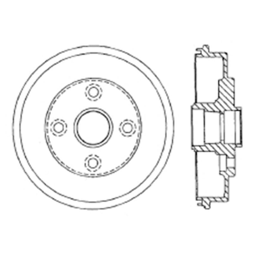 CENTRIC PARTS 122.41001 Centric Premium Brake Drum