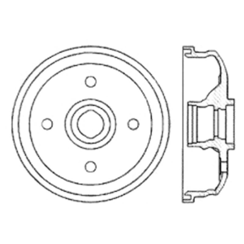 CENTRIC PARTS 122.42003 Centric Premium Brake Drum