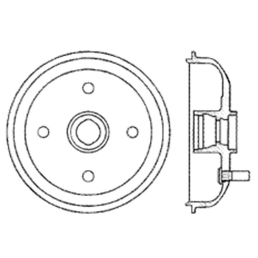 CENTRIC PARTS 122.42007 Centric Premium Brake Drum