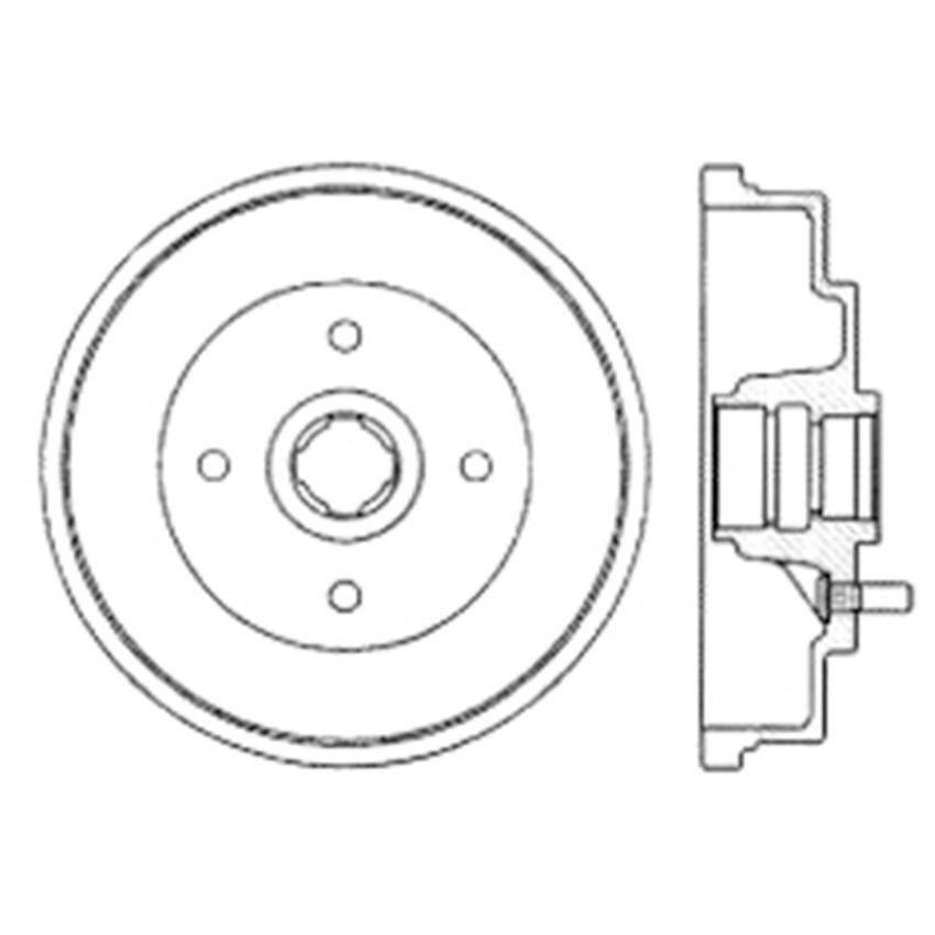 CENTRIC PARTS 122.42017 Centric Premium Brake Drum