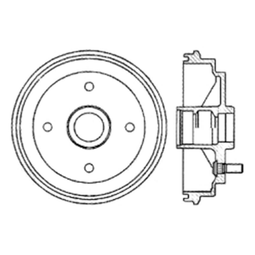 CENTRIC PARTS 122.44010 Centric Premium Brake Drum