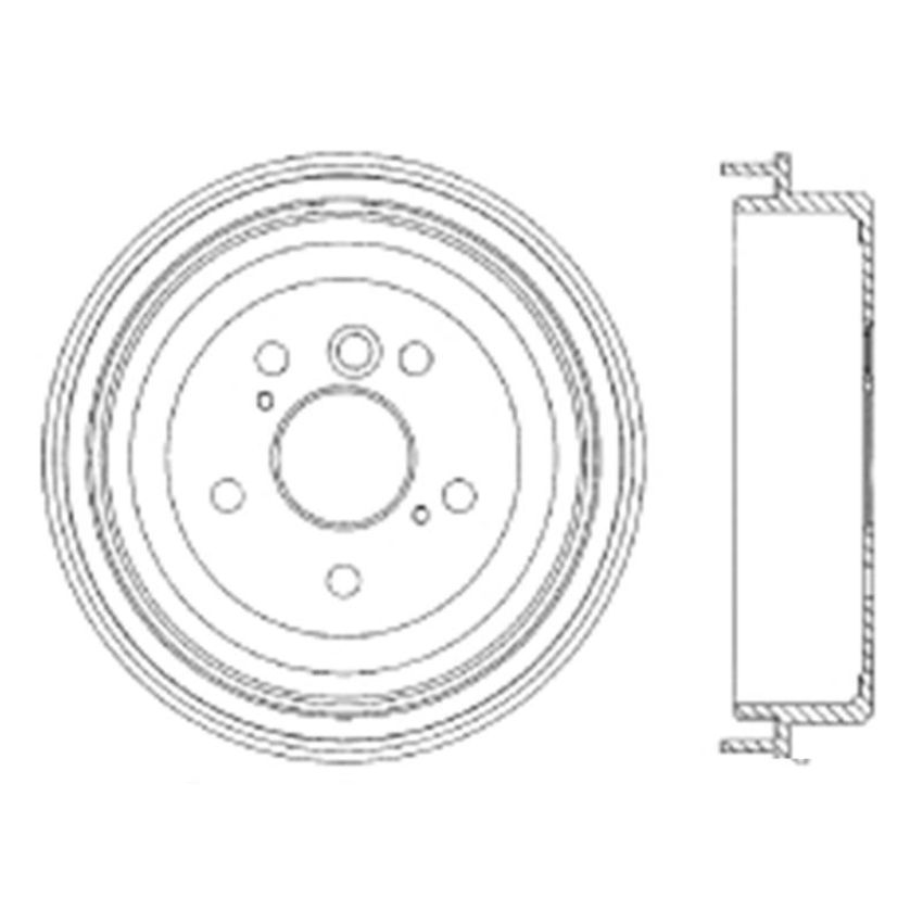 CENTRIC PARTS 122.44041 Centric Premium Brake Drum