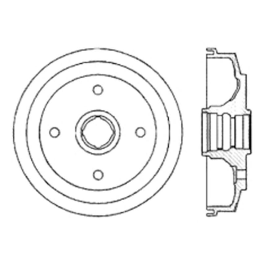 CENTRIC PARTS 122.45007 Centric Premium Brake Drum