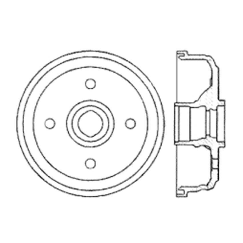 CENTRIC PARTS 122.46004 Centric Premium Brake Drum