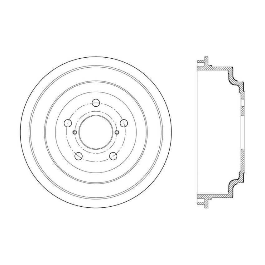CENTRIC PARTS 122.67044 Centric Premium Brake Drum