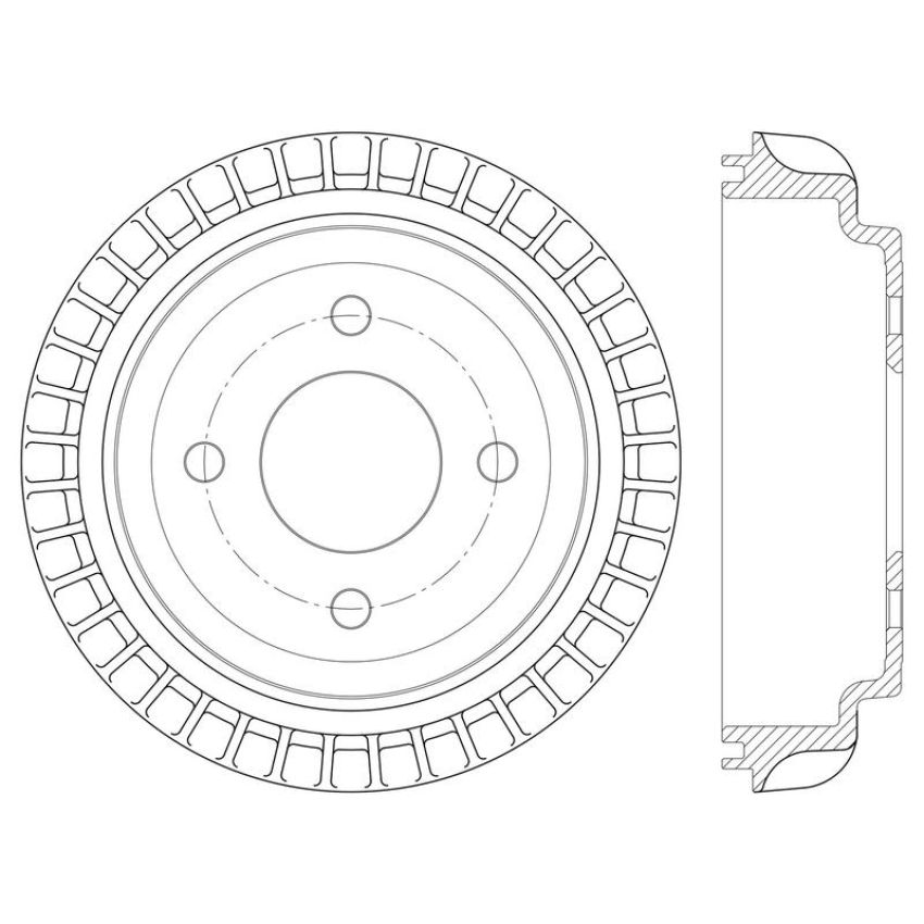CENTRIC PARTS 123.40015 C-Tek Standard Brake Drum