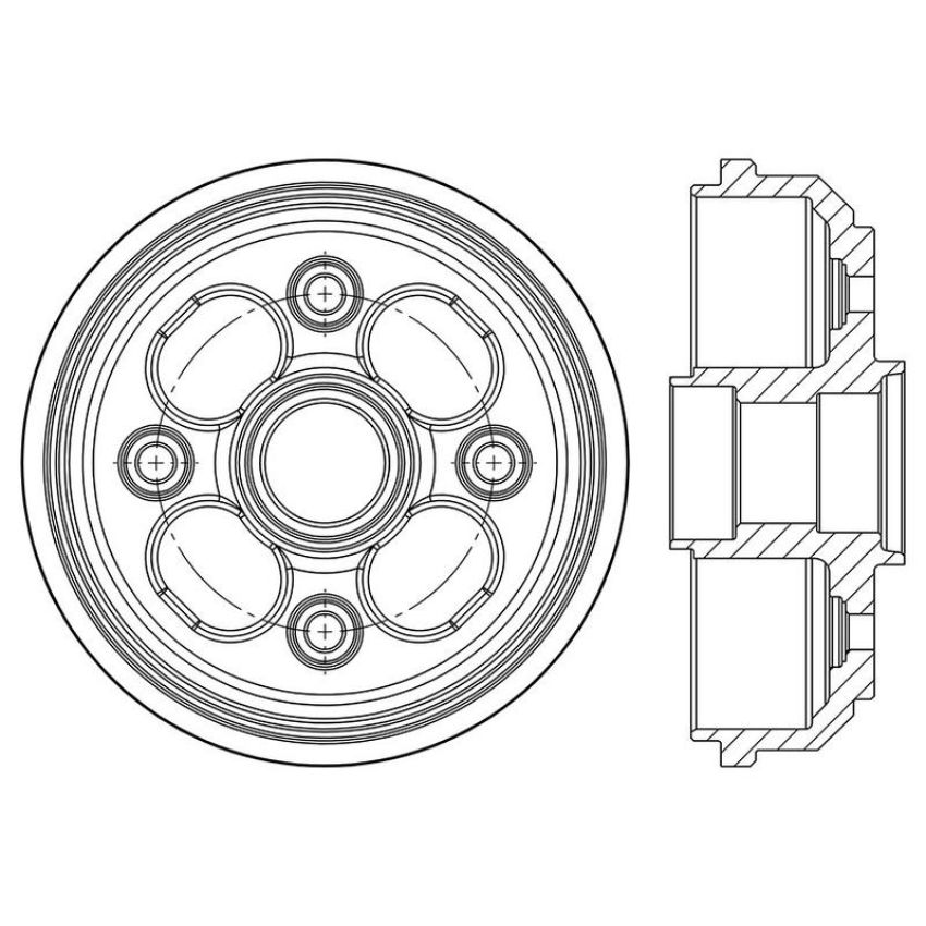 CENTRIC PARTS 123.99026 C-Tek Standard Brake Drum