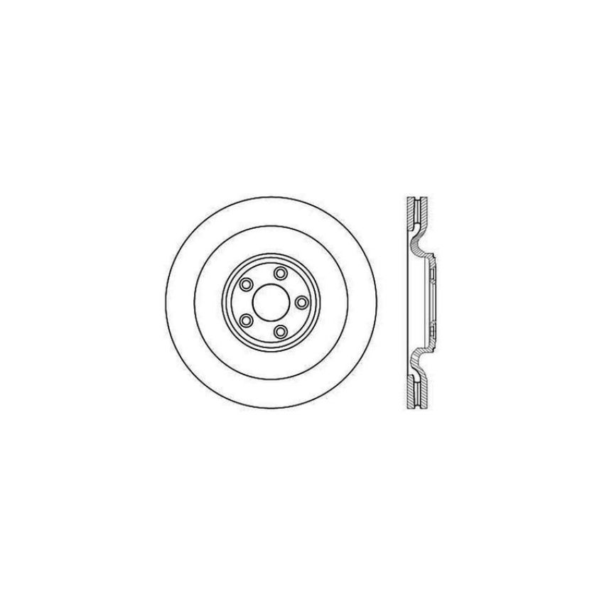 CENTRIC PARTS 125.20030 Centric Premium High Carbon Alloy Brake Rotor