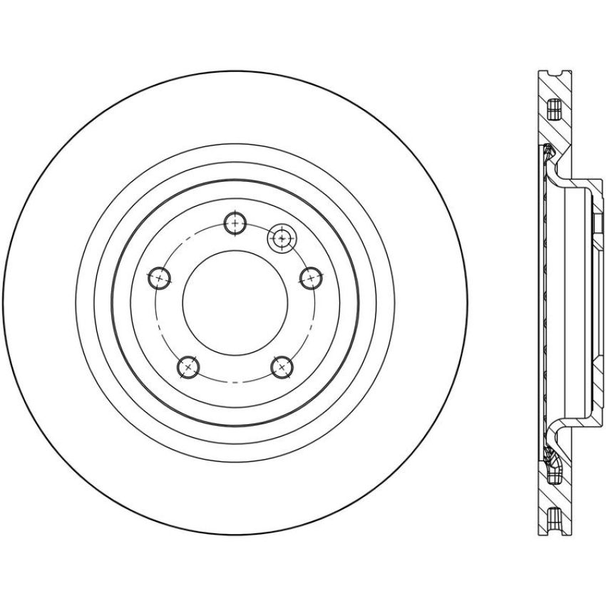 CENTRIC PARTS 125.22027 Centric Premium High Carbon Alloy Brake Rotor