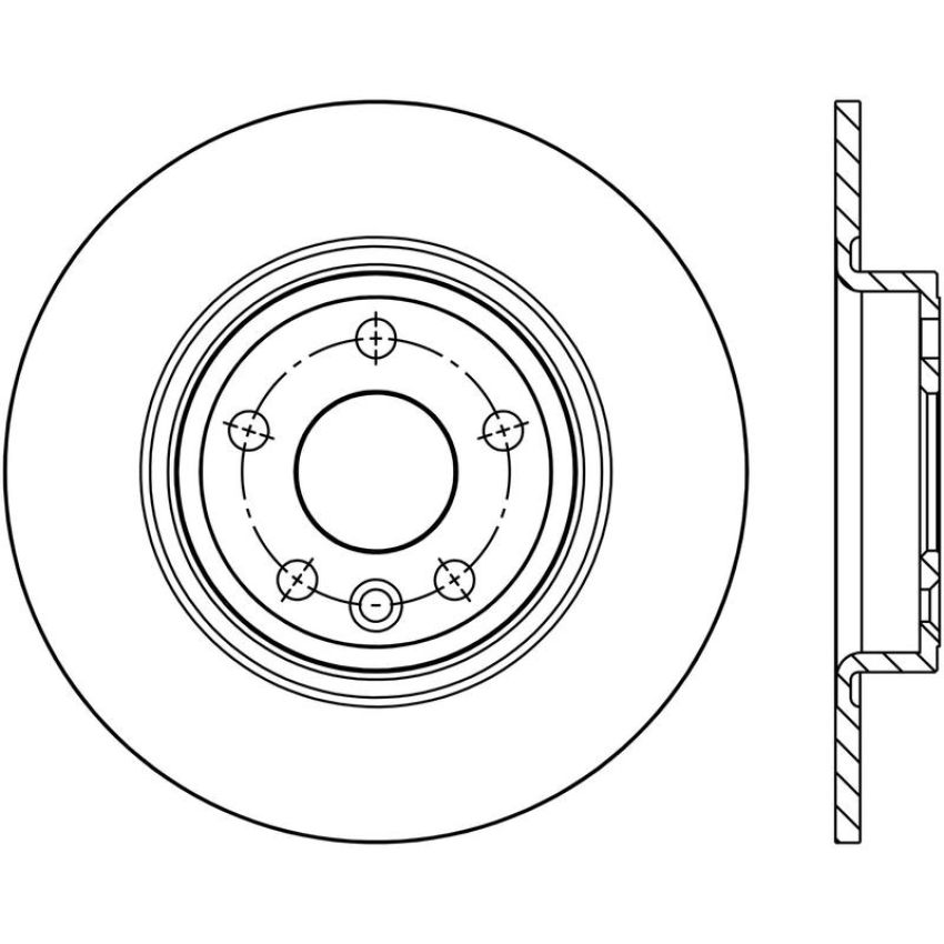CENTRIC PARTS 125.22029 Centric Premium High Carbon Alloy Brake Rotor
