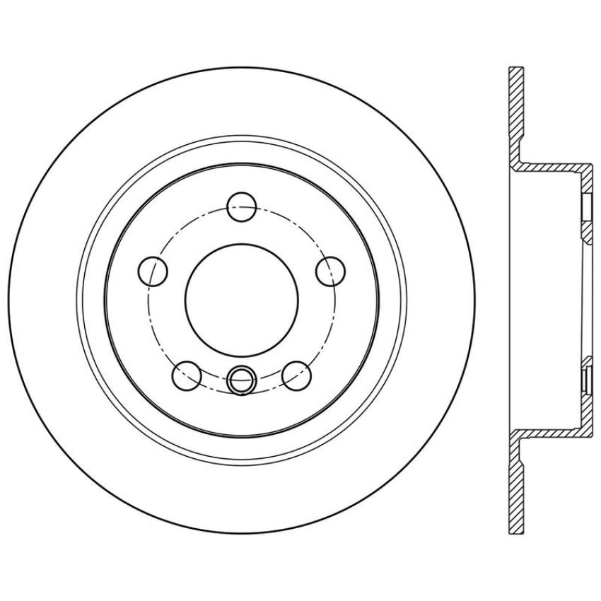 CENTRIC PARTS 125.34155 Centric Premium High Carbon Alloy Brake Rotor