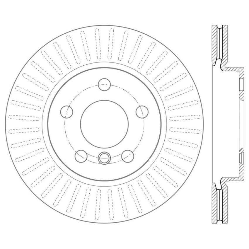 CENTRIC PARTS 125.34168 Centric Premium High Carbon Alloy Brake Rotor