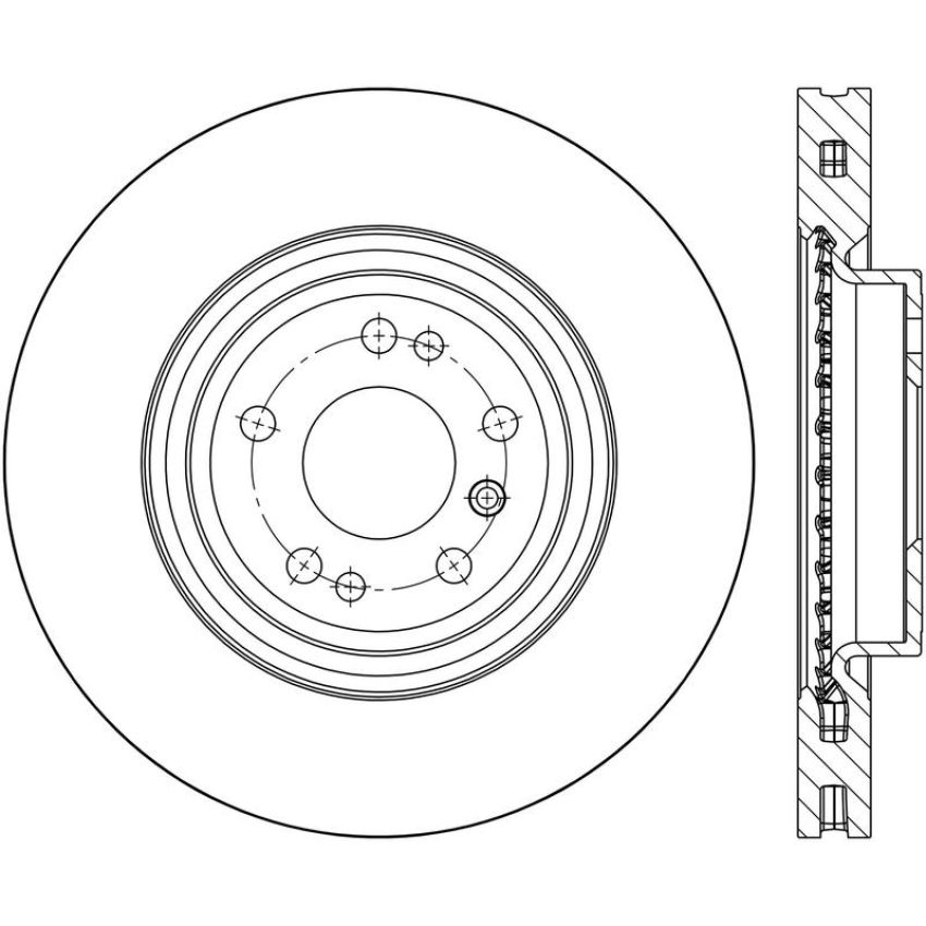 CENTRIC PARTS 125.35134 Centric Premium High Carbon Alloy Brake Rotor