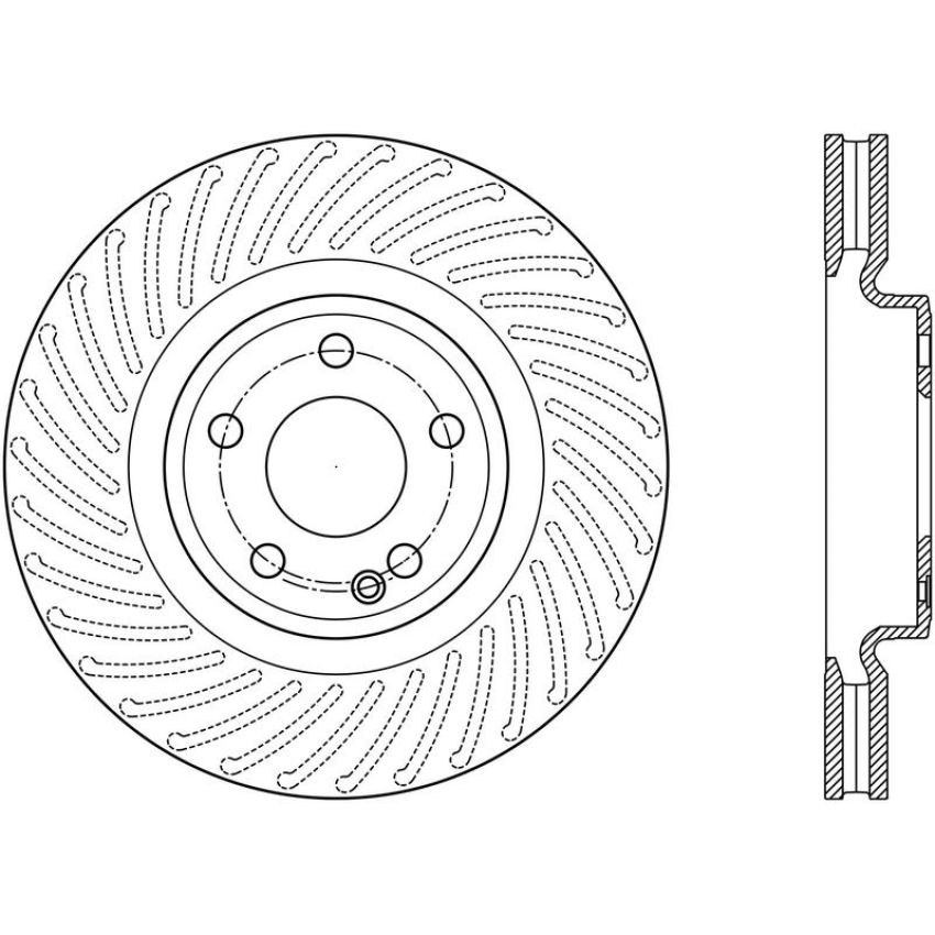 CENTRIC PARTS 125.35150 Centric Premium High Carbon Alloy Brake Rotor