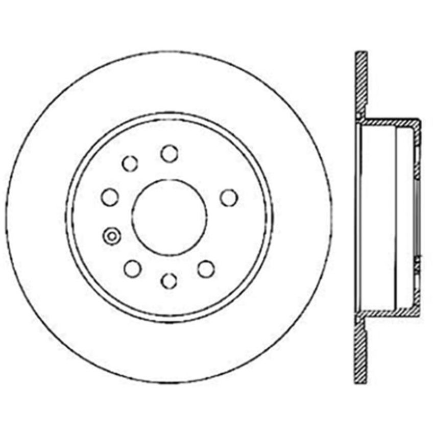 CENTRIC PARTS 125.38018 Centric Premium High Carbon Alloy Brake Rotor