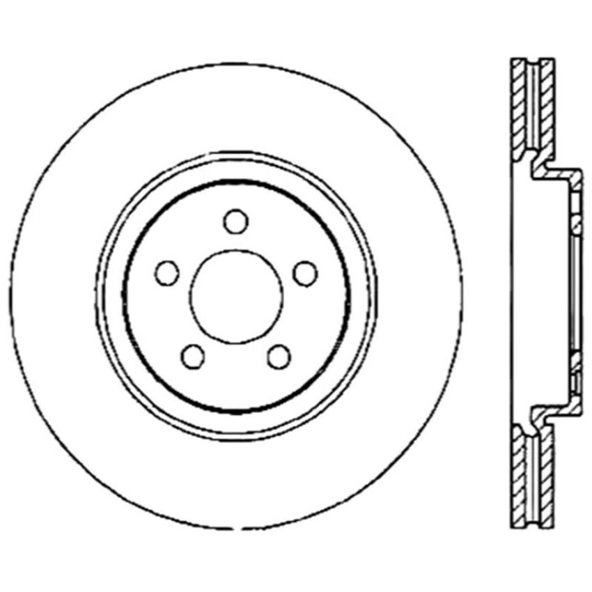 CENTRIC PARTS 125.39037 Centric Premium High Carbon Alloy Brake Rotor