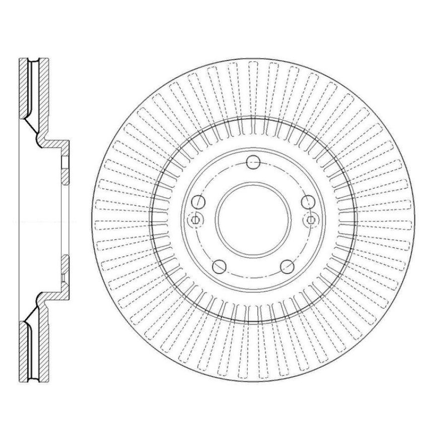 CENTRIC PARTS 125.50034 Centric Premium High Carbon Alloy Brake Rotor