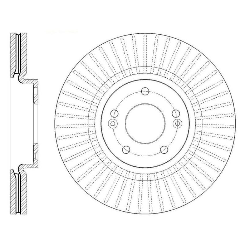 CENTRIC PARTS 125.50036 Centric Premium High Carbon Alloy Brake Rotor