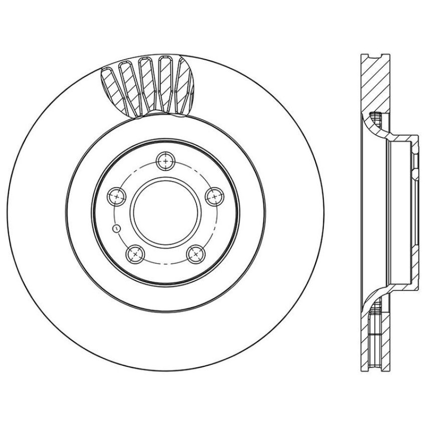 CENTRIC PARTS 125.61114 Centric Premium High Carbon Alloy Brake Rotor