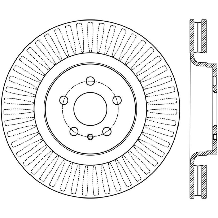 CENTRIC PARTS 125.61120 Centric Premium High Carbon Alloy Brake Rotor