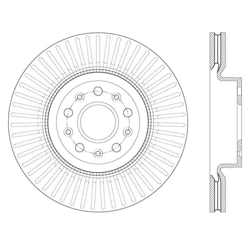 CENTRIC PARTS 125.62150 Centric Premium High Carbon Alloy Brake Rotor